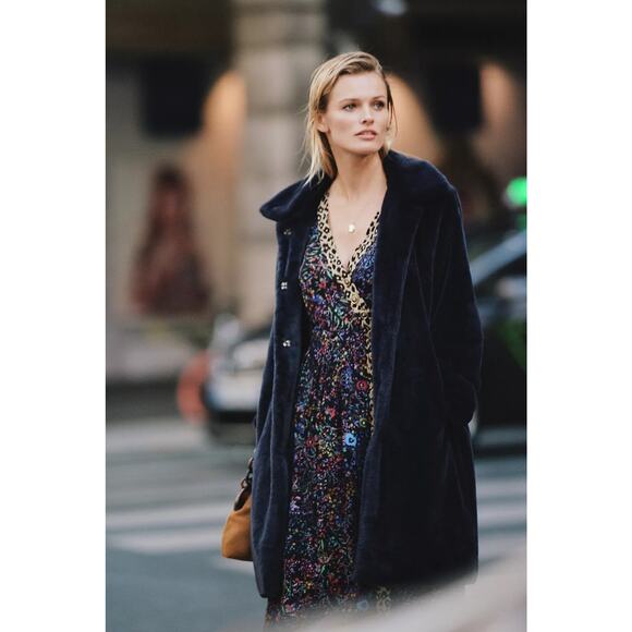 New ANTHROPOLOGIE by Maeve Morgan Dress $148 SIZE 2 Black Floral Motif - Picture 4 of 8